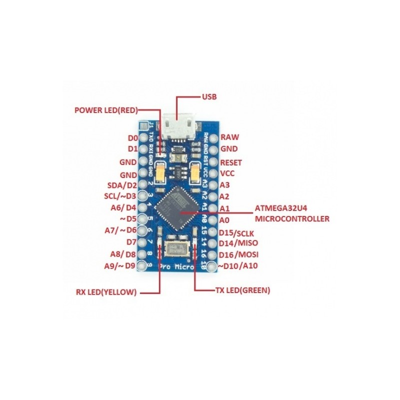 برد آردوینو پرو میکرو - Arduino Pro Micro